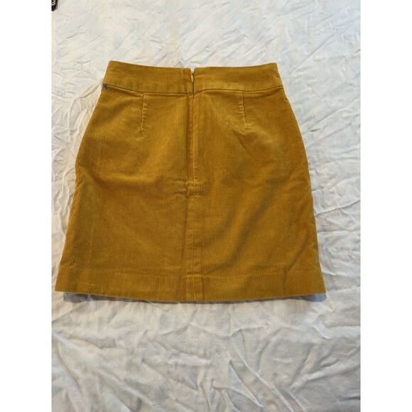 Marigold Yellow Corduroy Skirt Size 00 - Picture 3 of 3